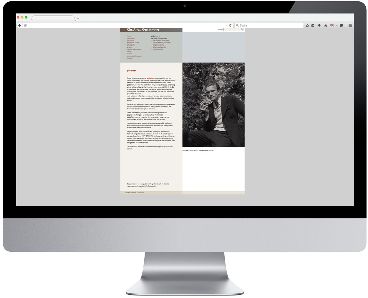 Digitale Werken > Website Chris van Geel