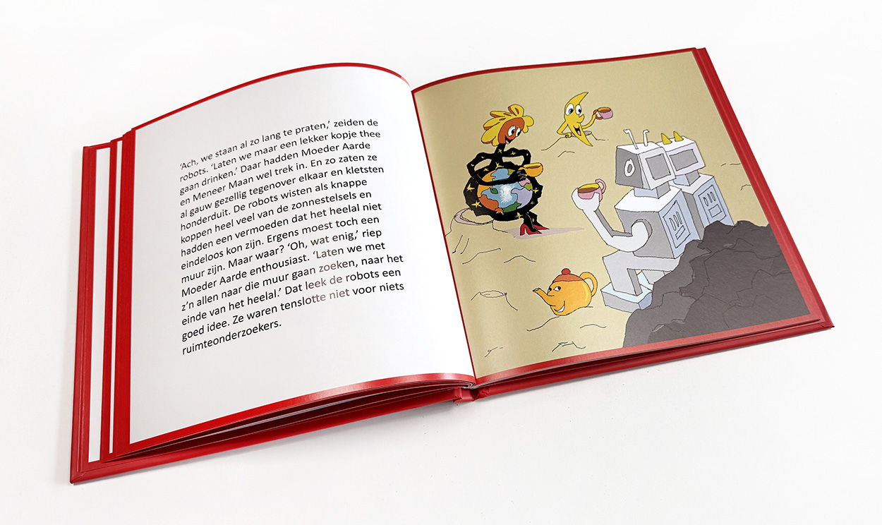 Marijke van Os > Moeder Aarde en Meneer Maan gaan op reis